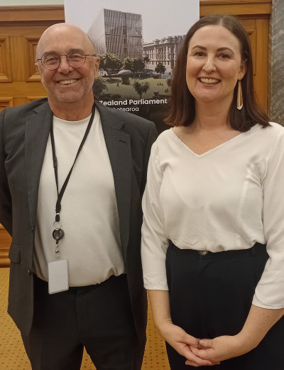 Future Accommodation Project Director Dave Wills and Future Accommodation Project Procurement Lead Tania Cleary, of the Parliamentary Service at the supplier day held at Parliament earlier this year.