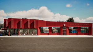 Architectural image for the new Tauranga Fires Station.