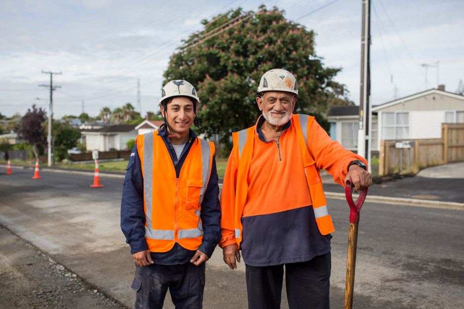 Two men from iTraffic civil team